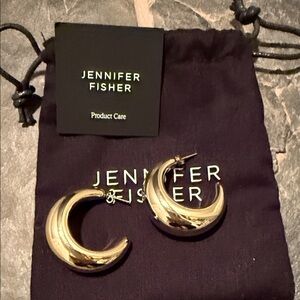 Jennifer Fisher Shiny Gold Hoop Earrings